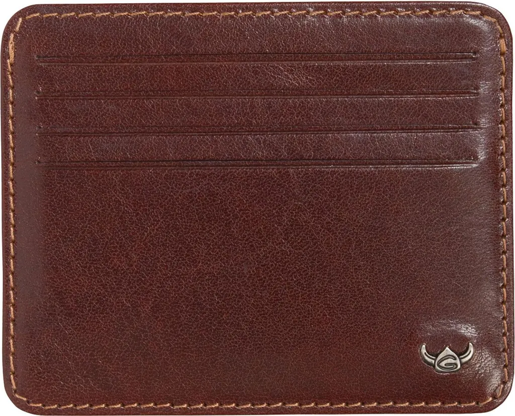 Golden Head Colorado RFID Slim Card Case Tabacco - Sicurezza in Pelle