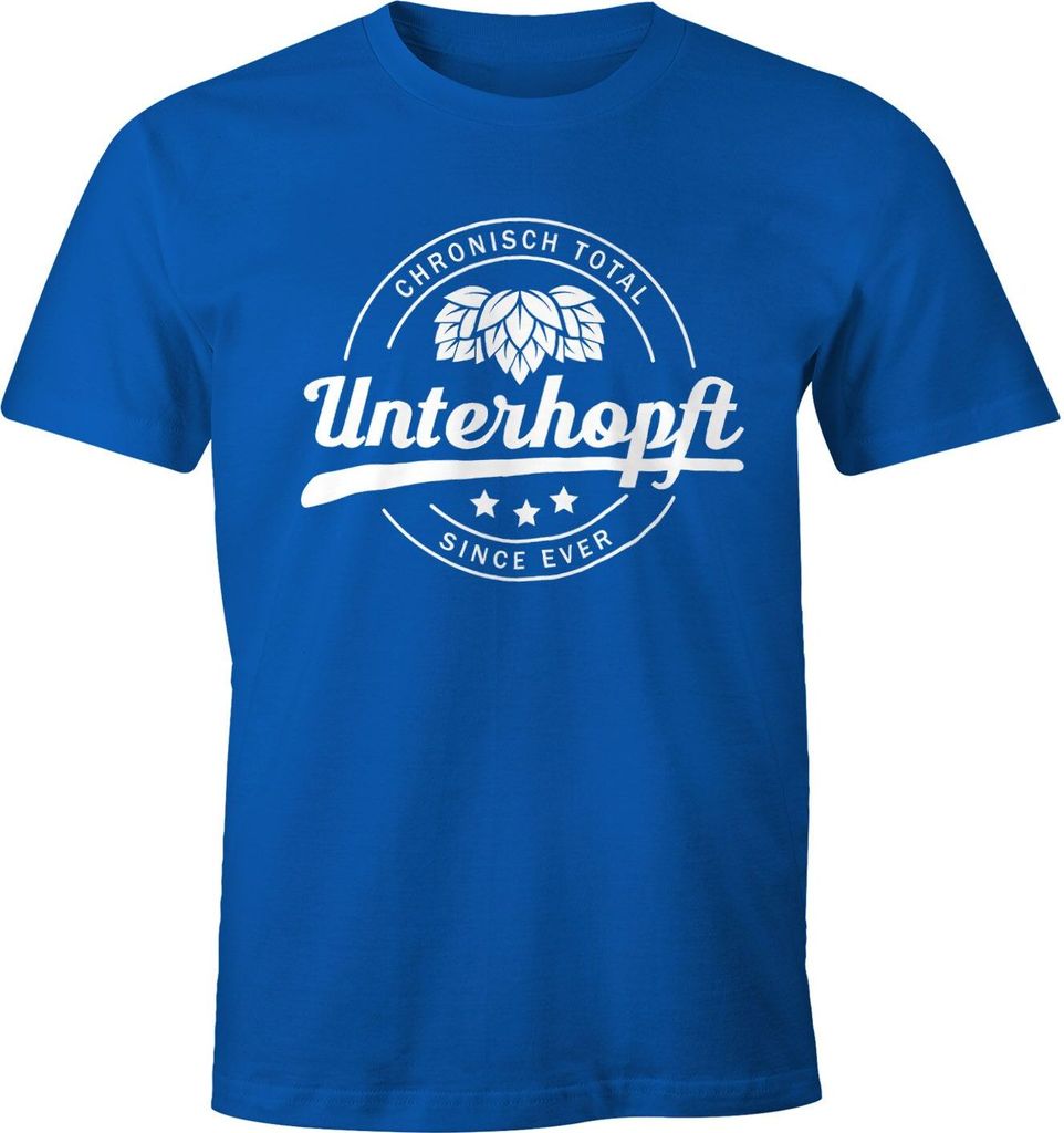 Chronisch Unterhopft Total Herren T-Shirt Since Ever Fun-Shirt Moonworks blau S