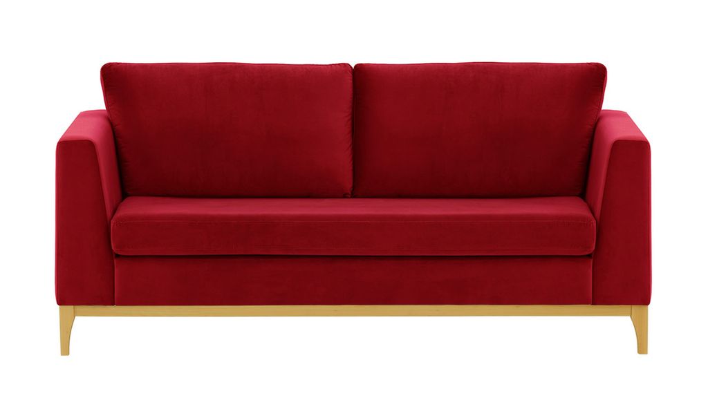 SLF24 - 2,5-Sitzer-Sofa Gosena Wood - rot - Velluto 7