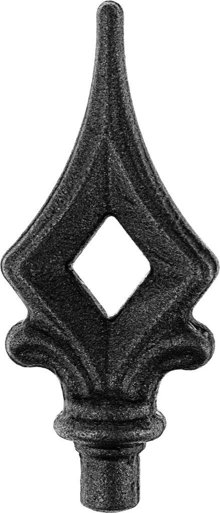 Zaunspitze 100x45mm (12mm) Alpha Metallspitze Zierspitze Produktbild 