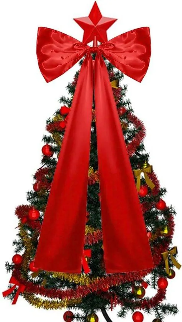 Guirlande de Noël 119 cm en satin rouge idéale pour décorer une cheminée