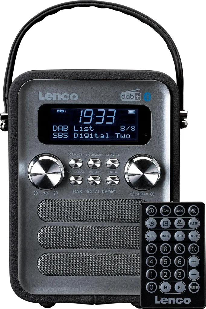 Radio Lenco PDR-051BKSI DAB+ Portatile Bluetooth USB Batteria Ricaricabile
