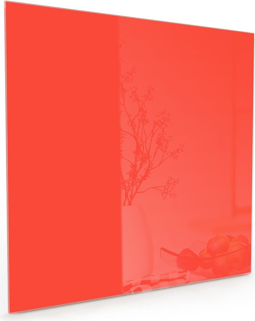 Küchenrückwand Spritzschutz Glas mit Motiv Roter Hintergrund II 40 x 40 cm