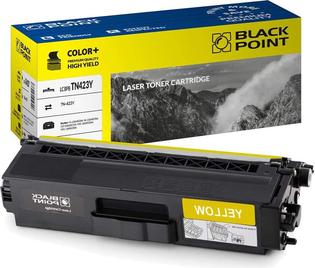 Black Point Toner Kompatibel zu TN-423Y - Yellow - für Brother MFC L8690CDW L8900CDW DCP L8410CDW HL L8260CDW L8360CDW -