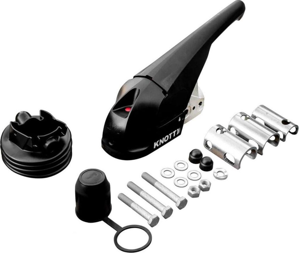 KNOTT Antischlingerkupplung 50 mm, zGG 3000 kg, Rohrdeichsel 35-50 mm, Stützlast 200 kg, Bohrung 12 mm, Stabilisator-Kupplung für gebremste Anhä...