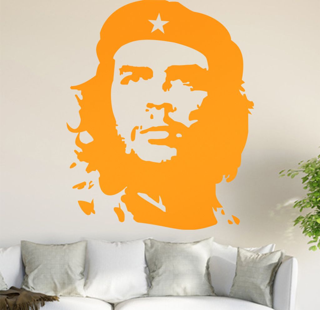 Che Guevara Wandtattoo in 6 Größen - Wandaufkleber Wall Sticker - Dekoration, Küche, Wohnzimmer, Schlafzimmer, Badezimmer