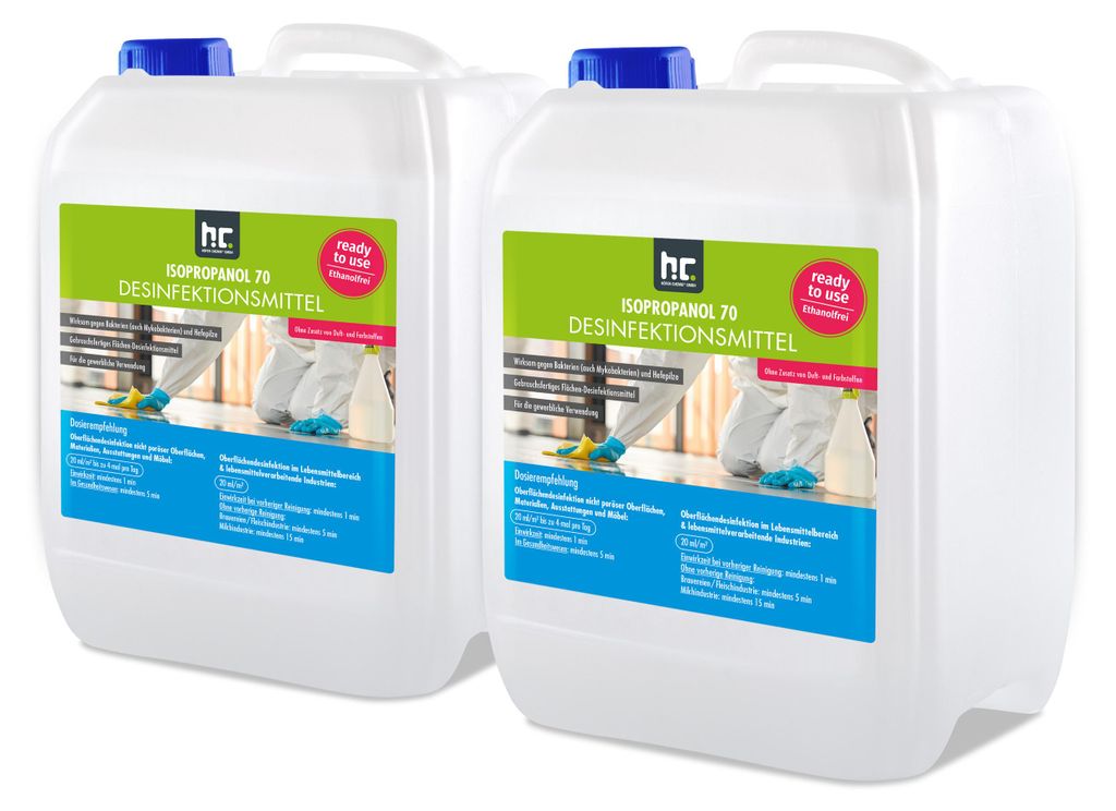 2x 5 L Isopropanol 70 - Desinfektionsmittel für Oberflächen Produktbild 