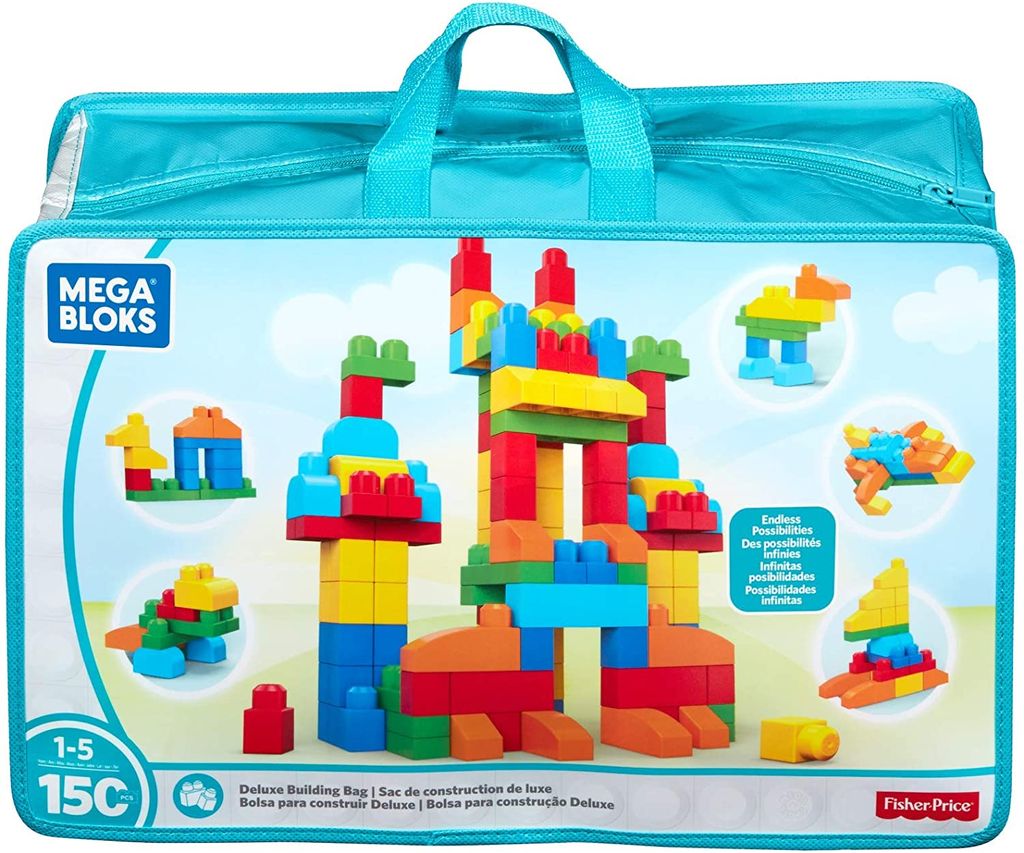 Mega Bloks Bausteinebeutel - Deluxe 150 Teile - Grundfarben
