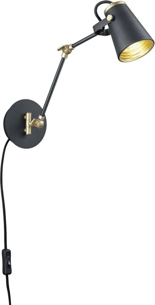 Applique EDWARD Trio Lighting 208870132 | Illuminazione Interni Nera - 2
