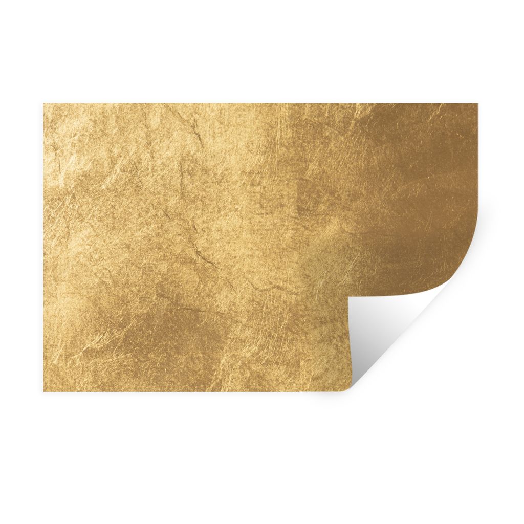 MuchoWow Wandtattoo Wandsticker Wandaufkleber Licht fällt auf eine goldene Wand 60x40 cm Selbstklebend und Repositionierbar - Wierderverwendbar ...