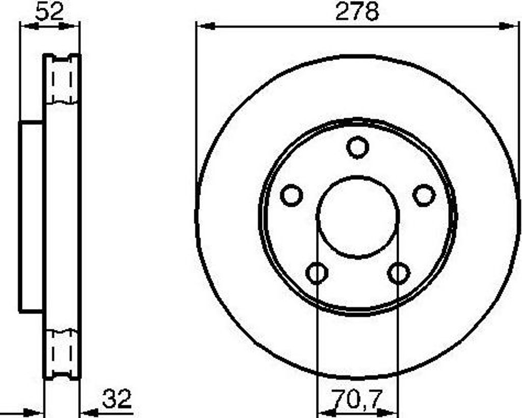 BOSCH Bremsscheiben (2 Stück) Vorderachse 0 986 478 486