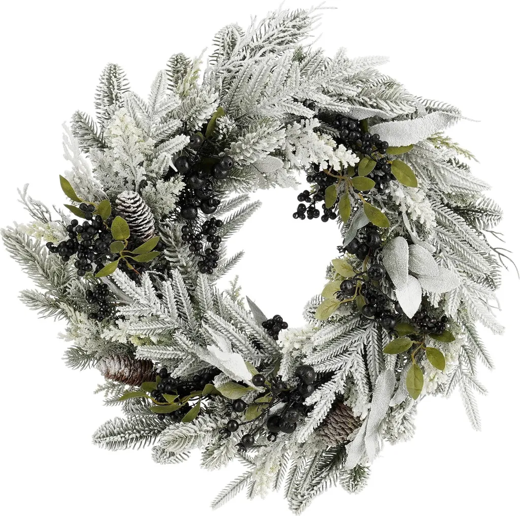 Couronne de Noël Noire Vesper Mica Decorations Ø50 cm Déco d'Intérieur