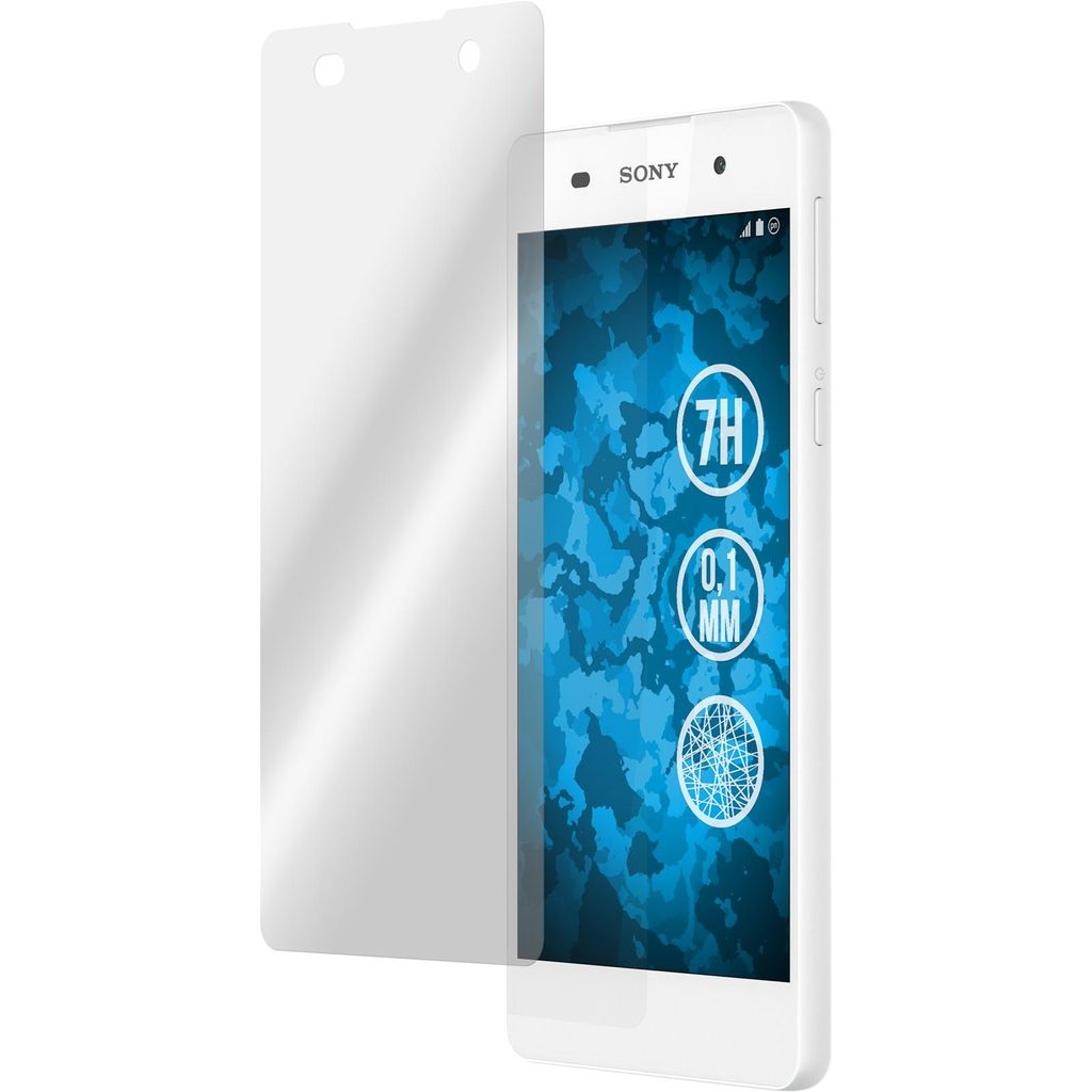 2er-Pack PhoneNatic Displayschutzfolien Fiber-Glas klar kompatibel mit Sony Xperia E5
