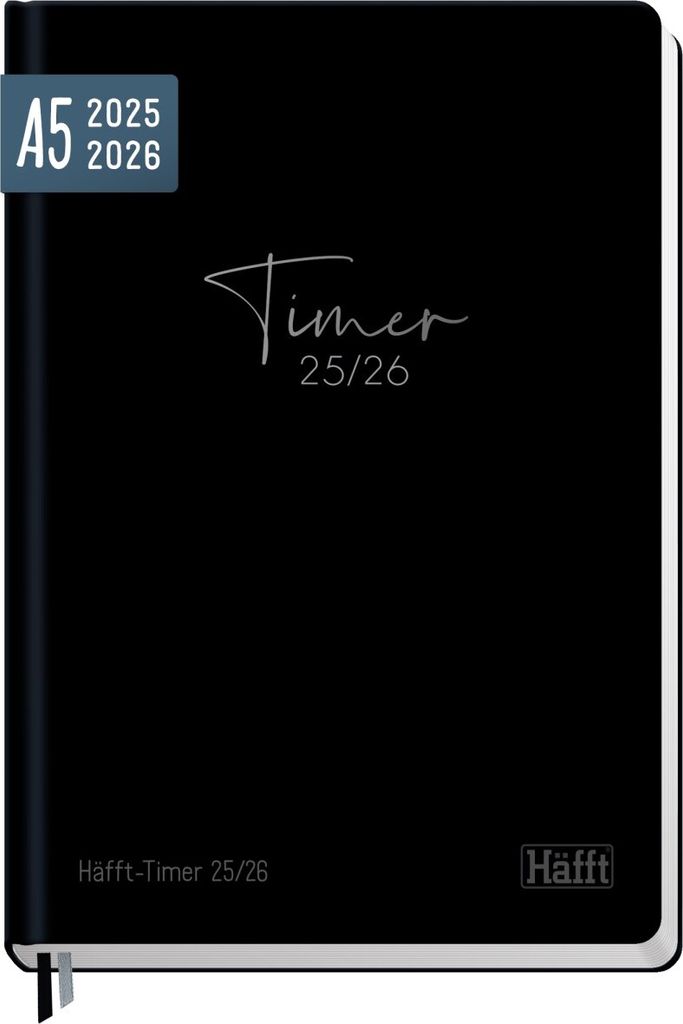 Häfft-Timer 2025/2026 / Jugendkalender / A5 / Black Edition Produktbild 
