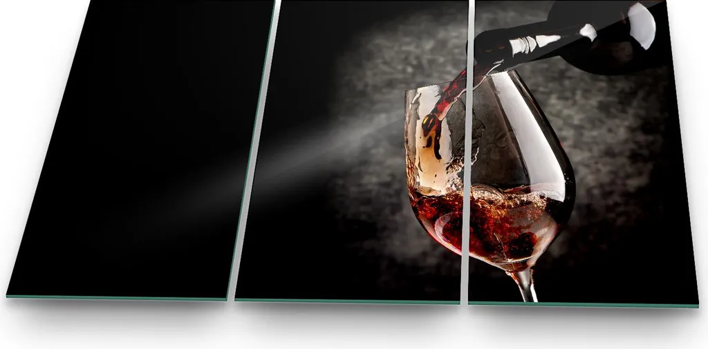 Set 3 Copri Piano Cottura 90x52 Vetro Temperato 4mm Marrone Vino