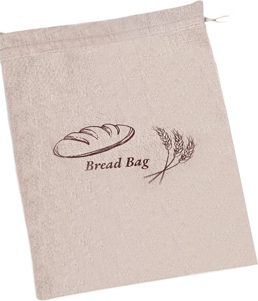 Aufbewahrungsbeutel für selbstgemachtes Brot, einlagig, lebensmittelecht, großes Fassungsvermögen, Kordelzugverschluss, wiederverwendbar, mit In...