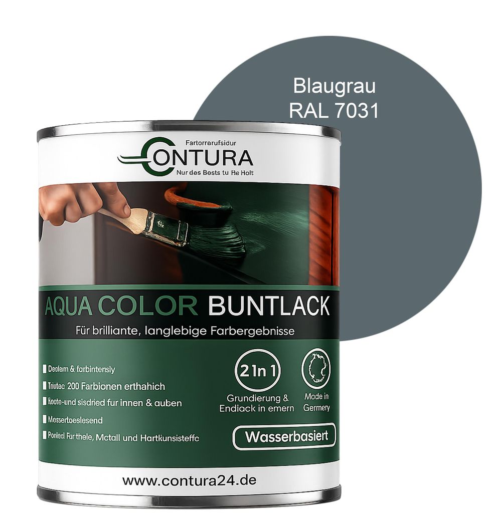 Contura 750ml. Buntlack Lackfarbe Lack Außen Innen Holz Produktbild 