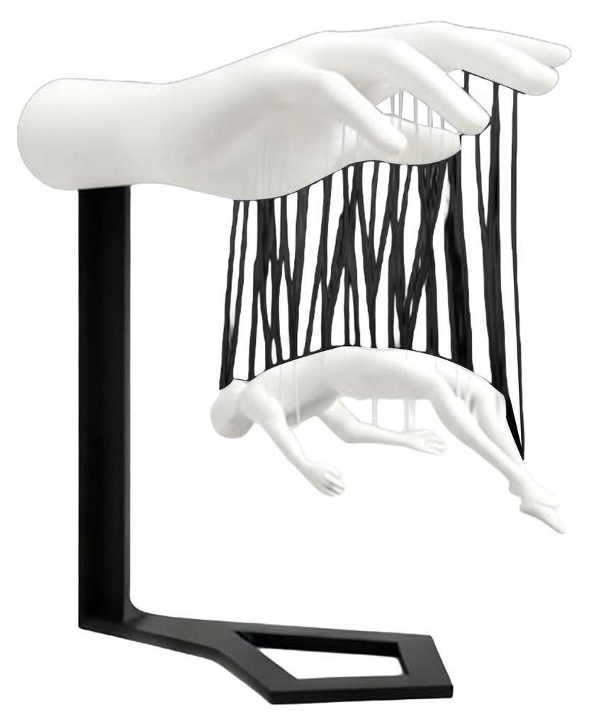Schwebende Handfigur, 3D-gedruckte schwebende Mann-Statue, Skulptur, künstlerische, moderne Dekoration für Zuhause, Büro, Regal oder Schreibtisch.