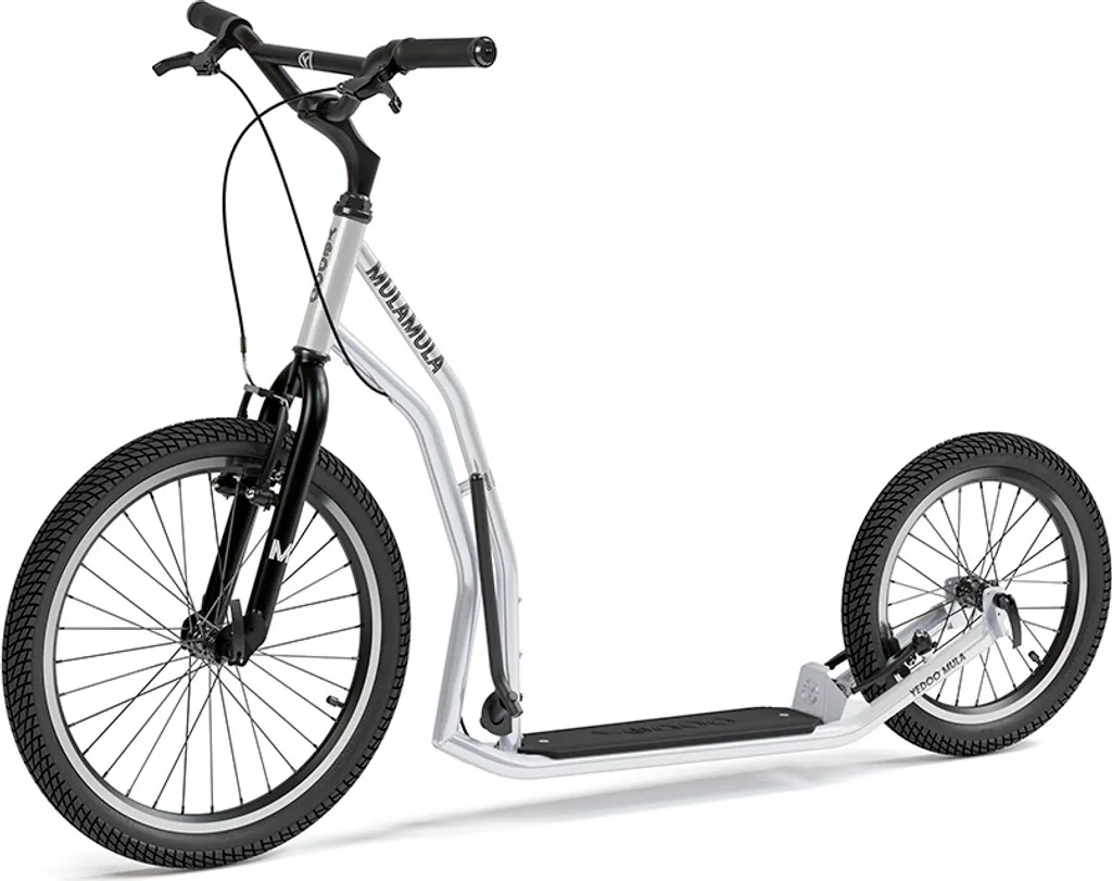 Trottinette Yedoo Mula Y40 anti-vibrations roues gonflables argent
