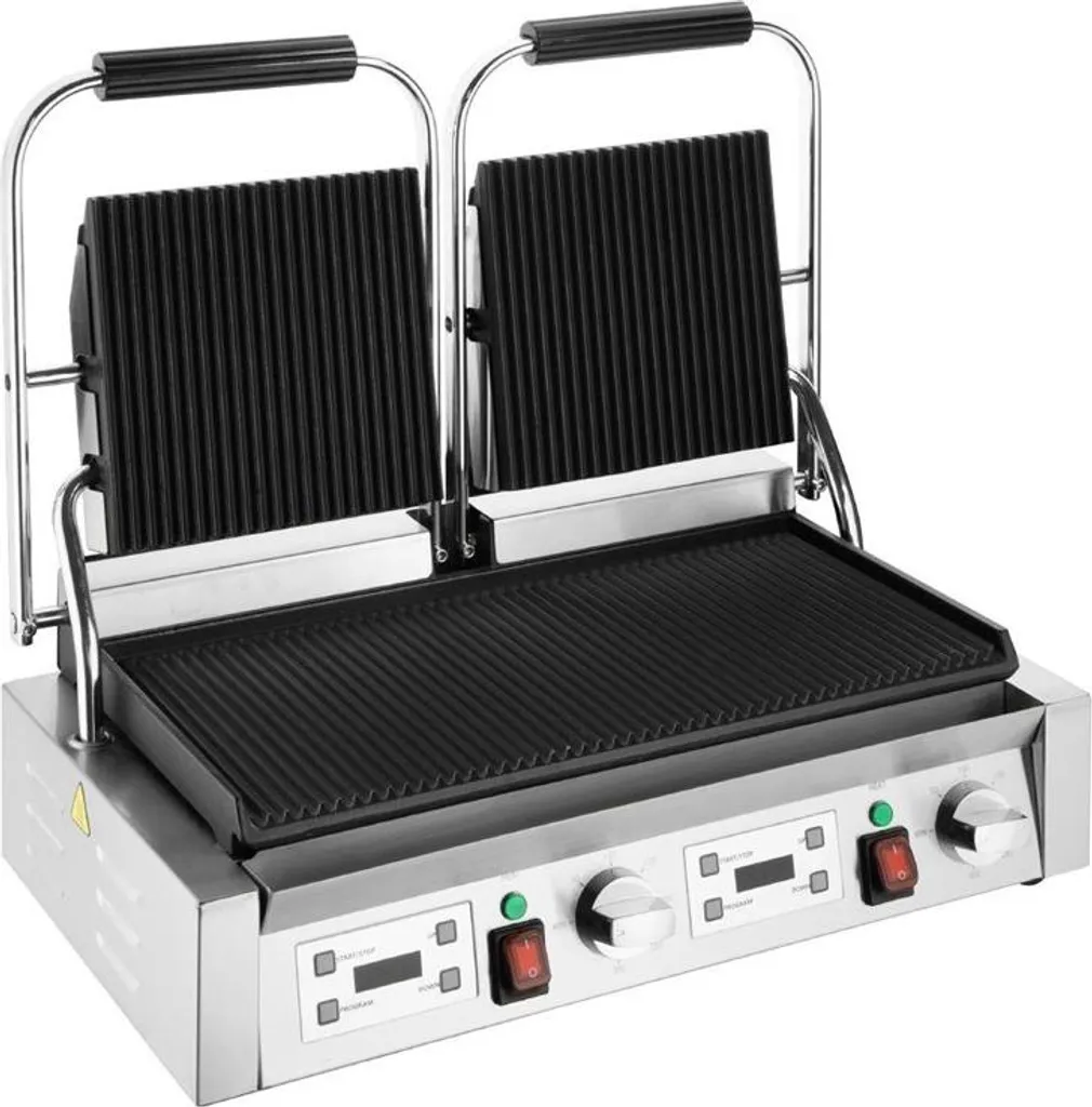 Buffalo Double Contact Grill Plaques Côtelées L519 Performance Pro