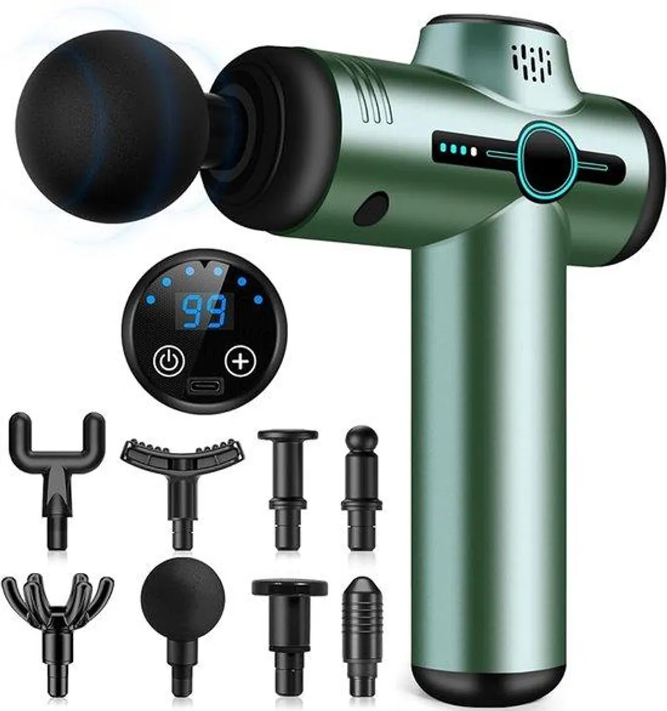 Pistolet de massage pour récupération sportive et détente musculaire - Noir