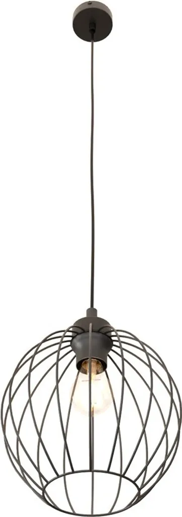 Suspension Loft Boule Métal Noire NANDO 1xE27 15W par Emibig Design