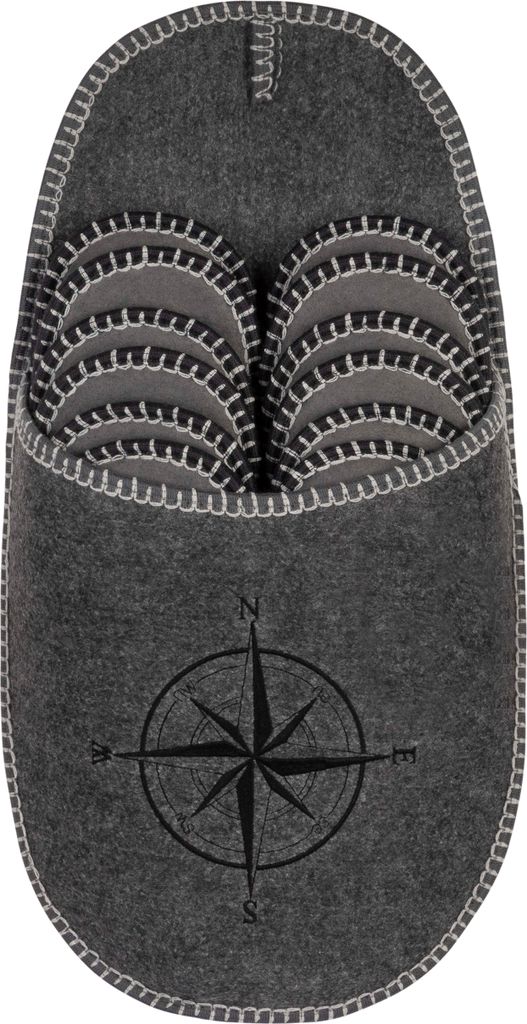 ONVAYA® ABS Gästepantoffel | Kompass | 6er Set | Antirutsch Produktbild 