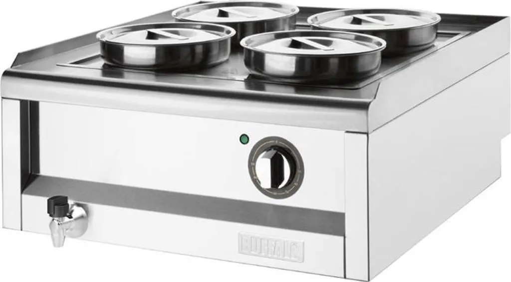 Chauffe-sauce professionnel Buffalo série 600 à 4 compartiments de table - 2