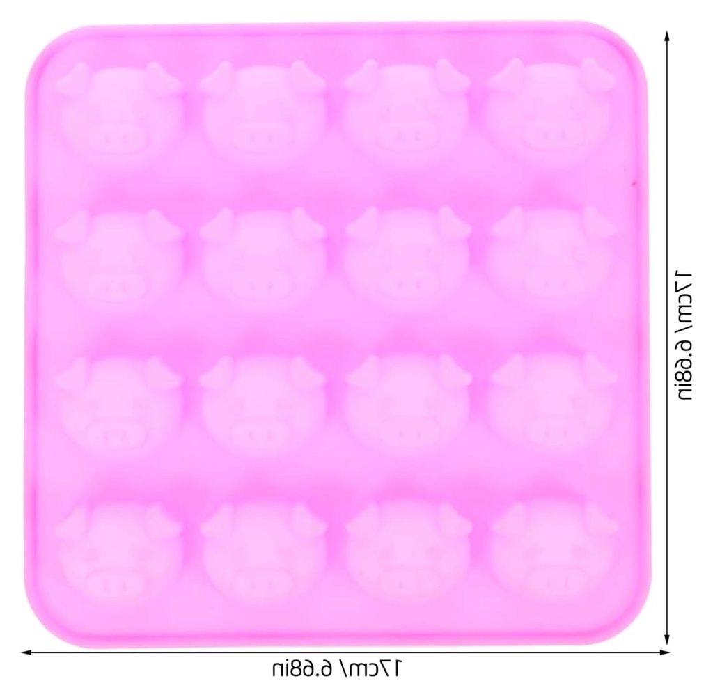 2 Stück Silikon Eiswürfelformen Dackel Form Eiswürfelbereiter Werkzeug 16 Würfel, Rosa