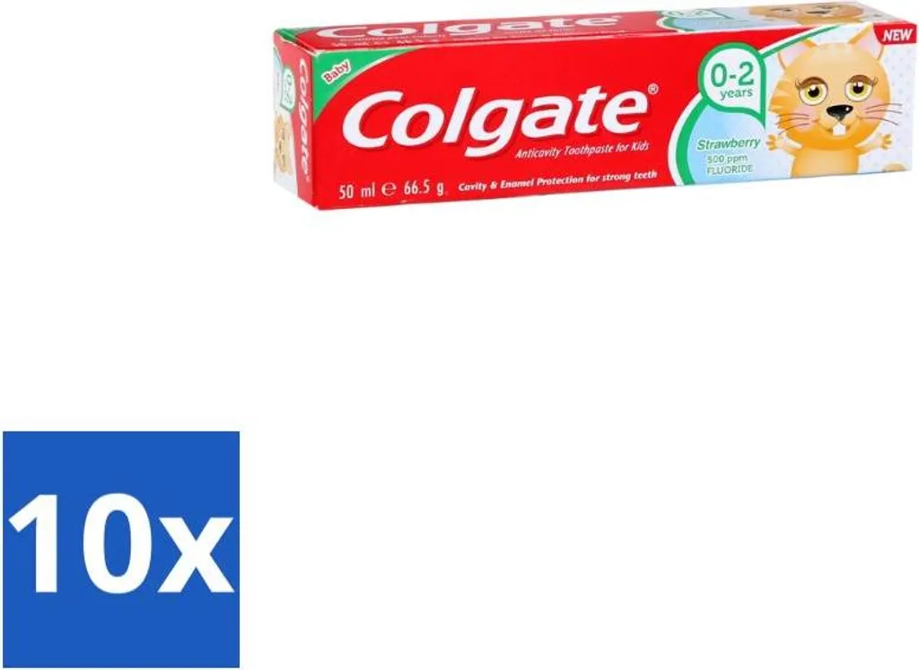 Set 10 Dentifrici Colgate Bambini 0-2 Anni Gusto Fragola 50ml