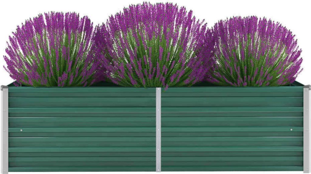 furnicato Garten-Hochbeet Verzinkter Stahl 160x40x45 cm Grün
