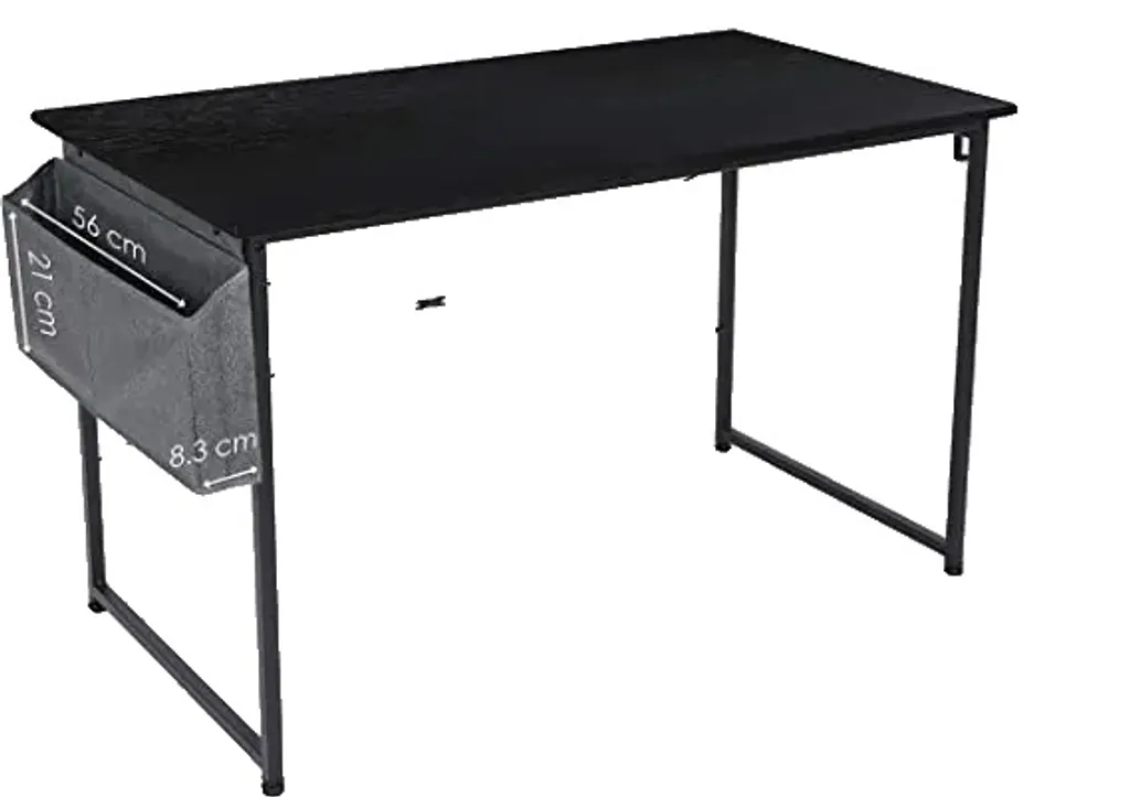 Bureau d'ordinateur en bois Buff avec sac de rangement - Modèle Home
