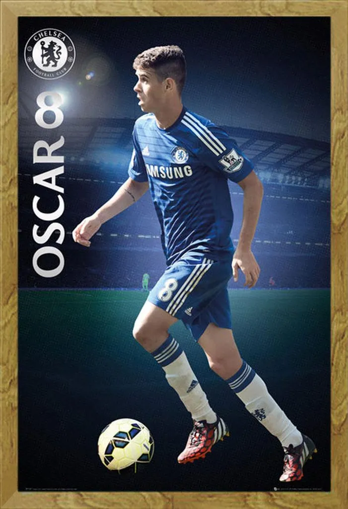 Poster Chelsea Oscar 14/15 avec cadre Shinsuke Maxi MDF chêne 61x91,5 cm