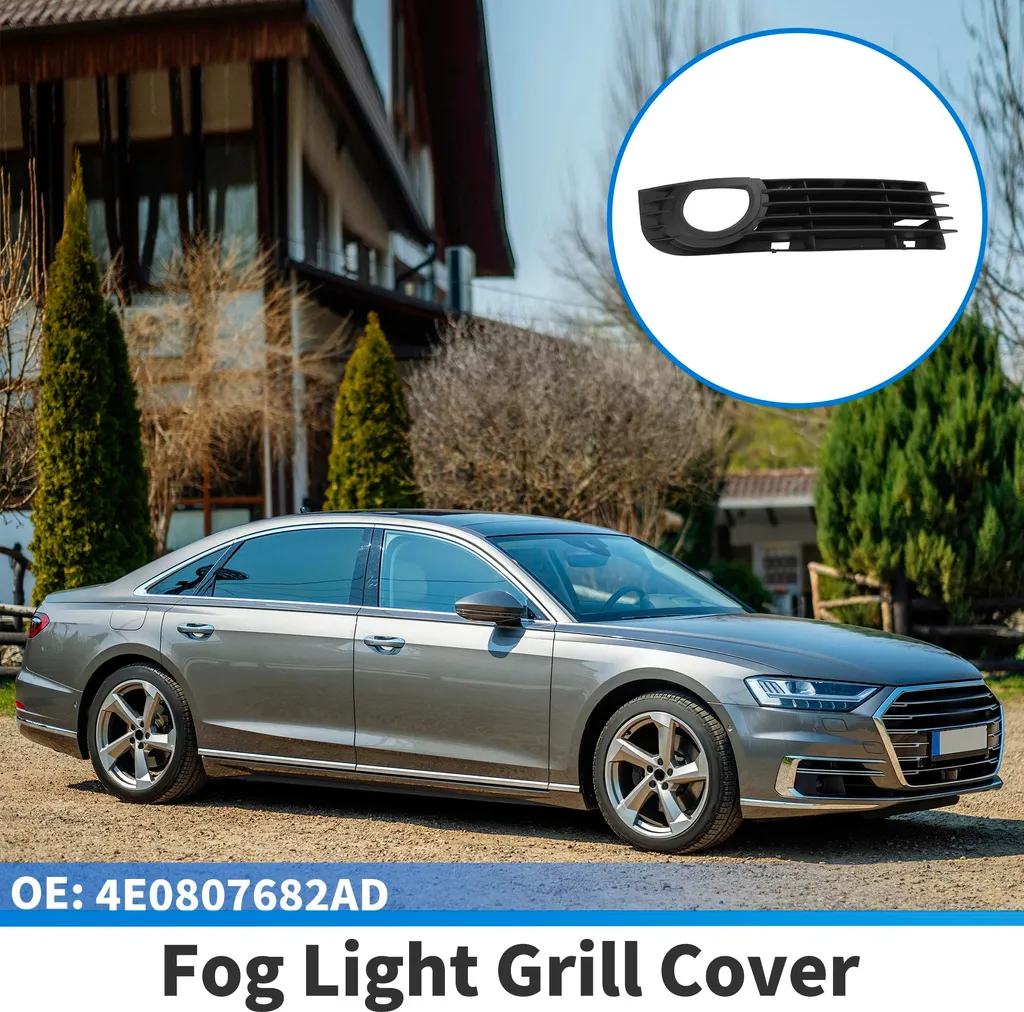 Grille antibrouillard droit pour Audi A8 D3 2005-2007 en ABS noir