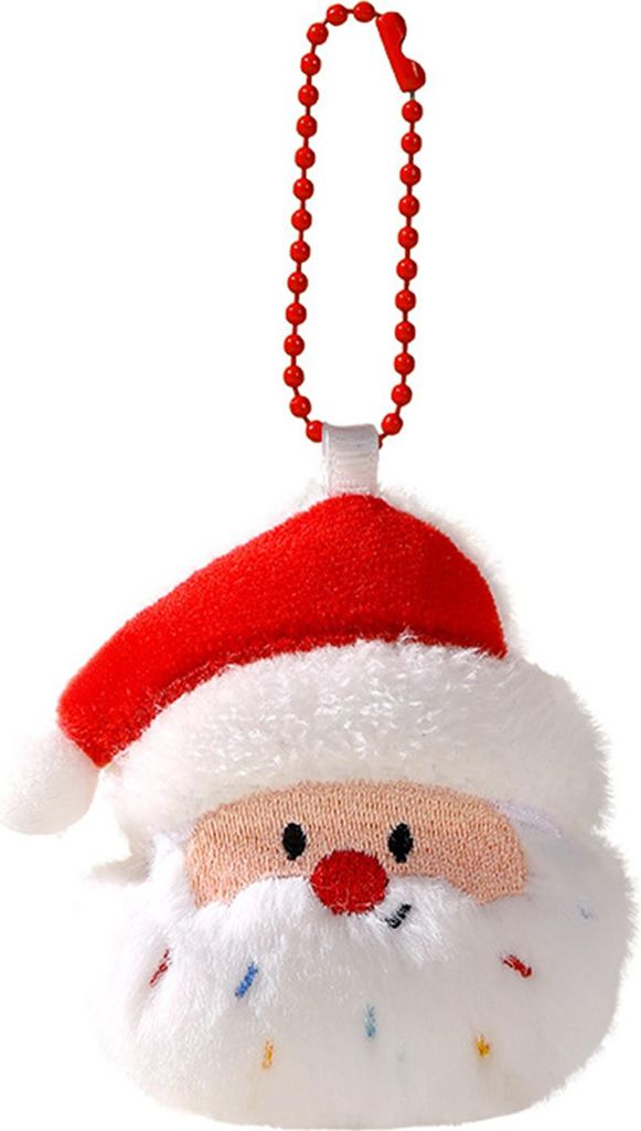 Plüsch-Weihnachtsbaumschmuck, kleiner Plüsch-Weihnachtsmann/Baum/Kranz, weiches Mini-Plüschtier für die Weihnachtsbaum- und Partydekoration