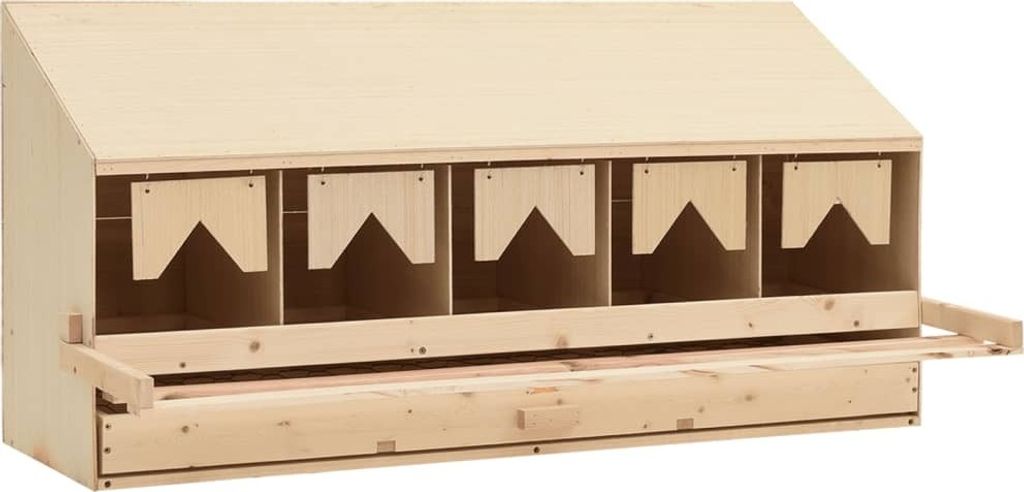 vidaXL Nid de 5 pondeuses 117x33x54 cm pin massif Image du produit 