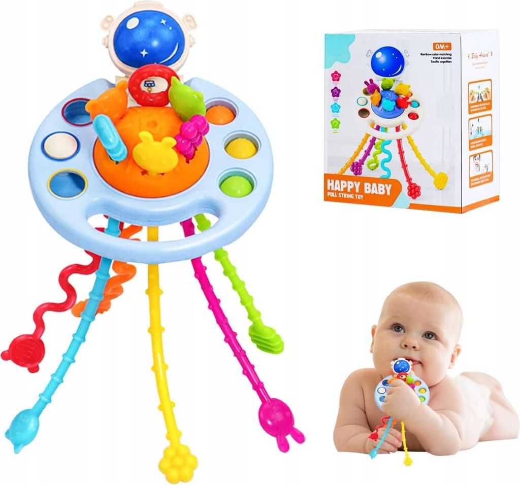 Chobotnica 6 V 1 Bezpečná Senzorická Hračka Na Hryzenie Obrázok produktu 