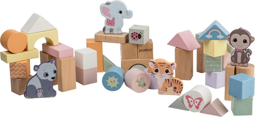 50 Holzbausteine Wildies Family in Tonne Obrázok produktu 