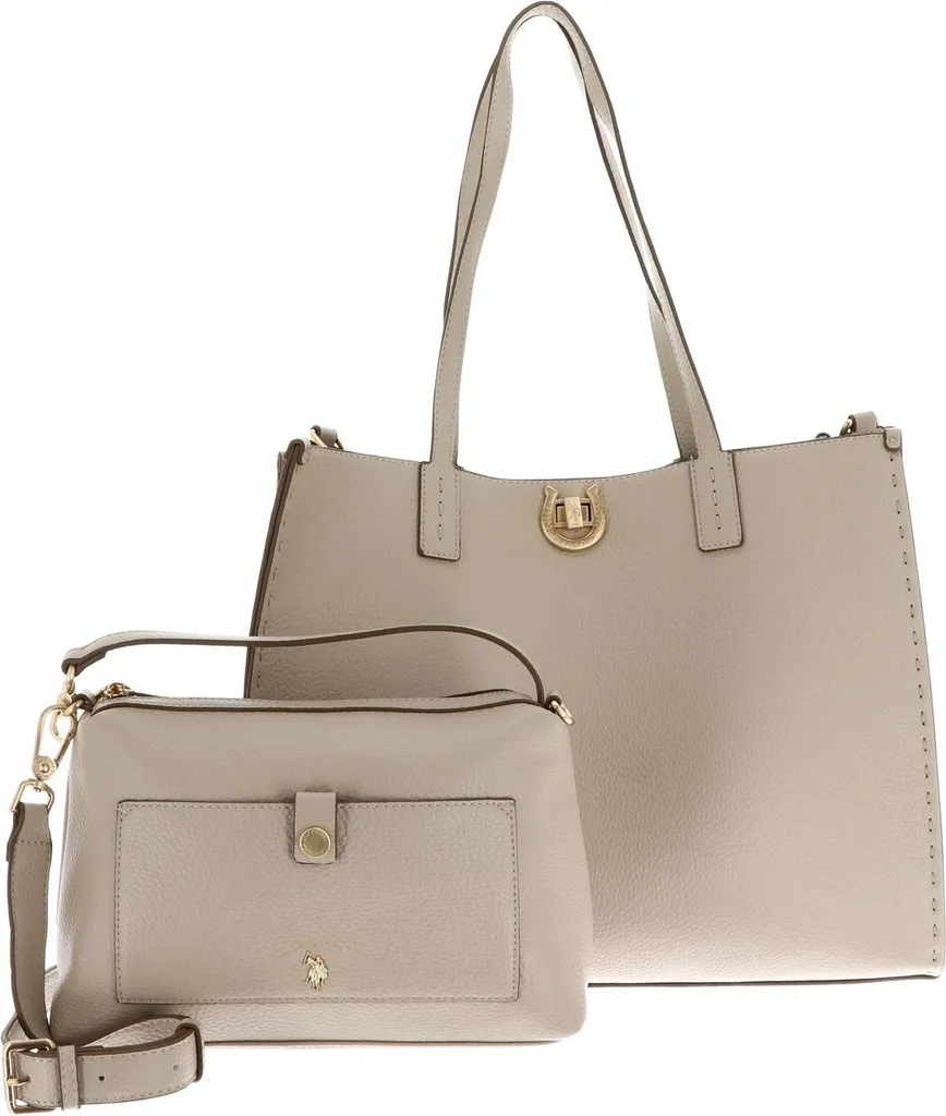 Sac Cabas Organisé Beige U.S. POLO ASSN. Middleton contre le Désordre