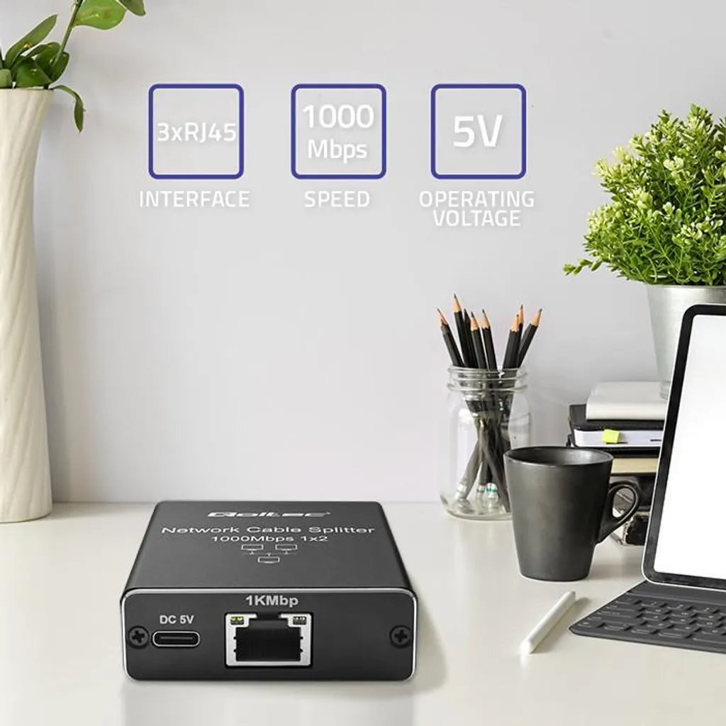 Splitter RJ45 1000Mbps : Solution pour Manque de Ports Ethernet Muraux - 2