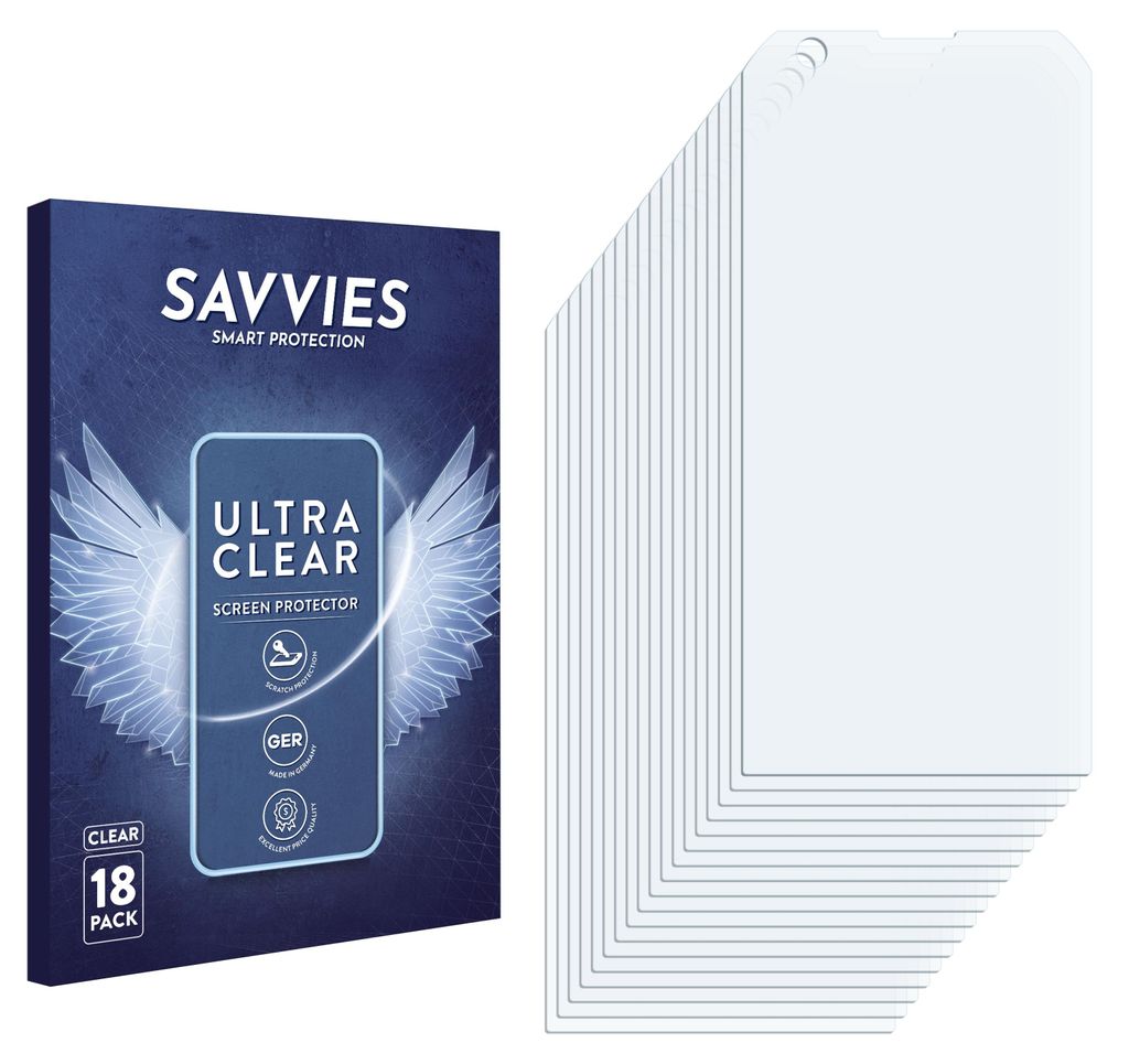 18x Für Cipherlab RS36 Schutzfolie Savvies Displayschutz Display Schutz Folie Klar Transparent