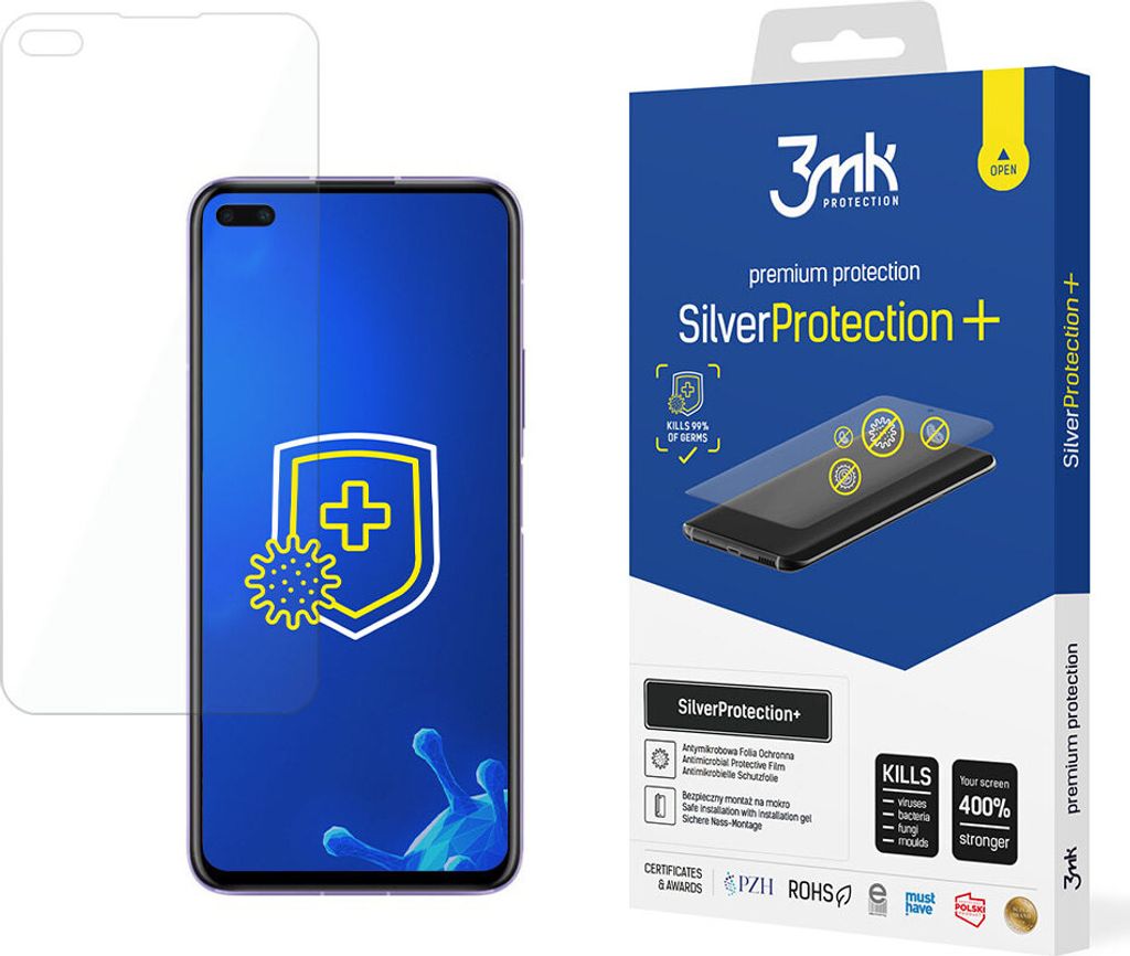 3mk Display Antimikrobielle Schutzfolie SilverProtection+ für Honor V30 5G 0,21mm Self-Heal