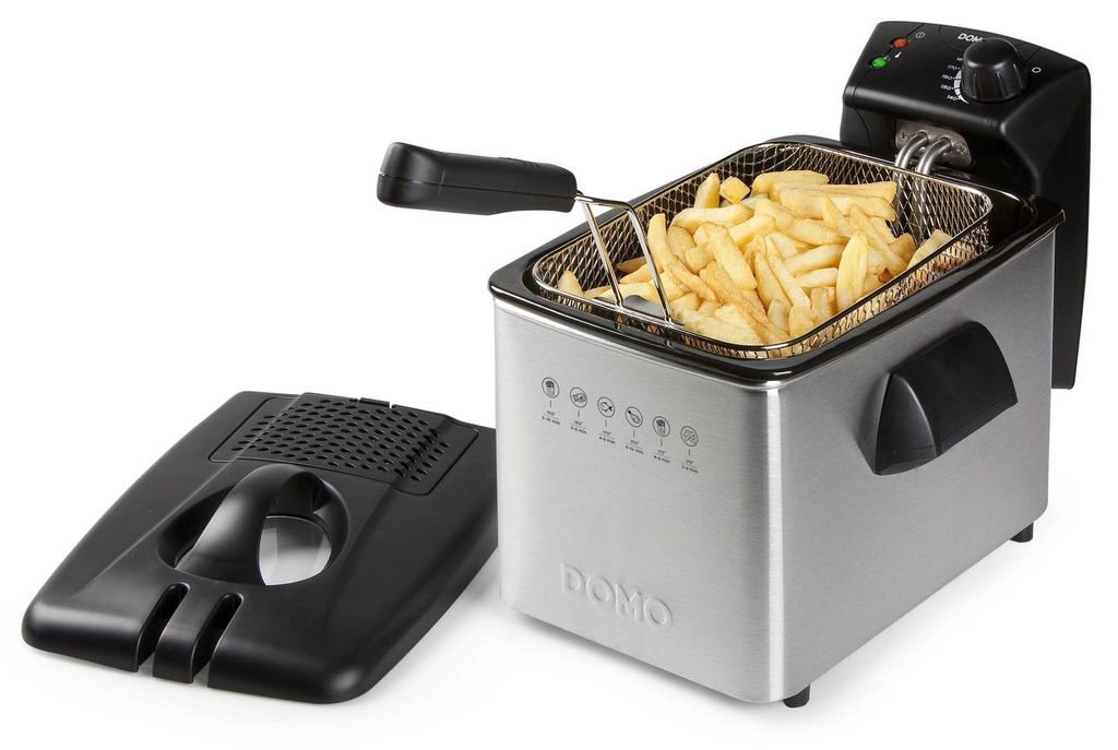 Fritéza DOMO DO465FR 4 l 3000 W stříbrná ocel Obrázek produktu 