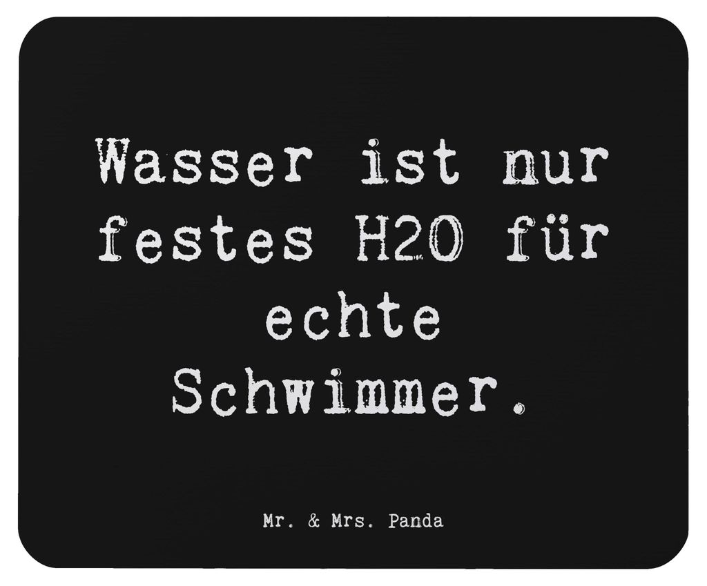 Mr. & Mrs. Panda Mousepad Spruch Schwimmen Abenteuer - Produktbild 