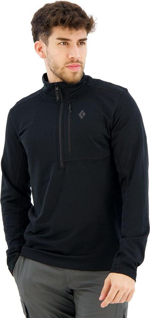 Black Diamond Coefficient Lt Qz Fleece Mit Durchgehendem Reißverschluss Schwarz M Mann Schwarz M