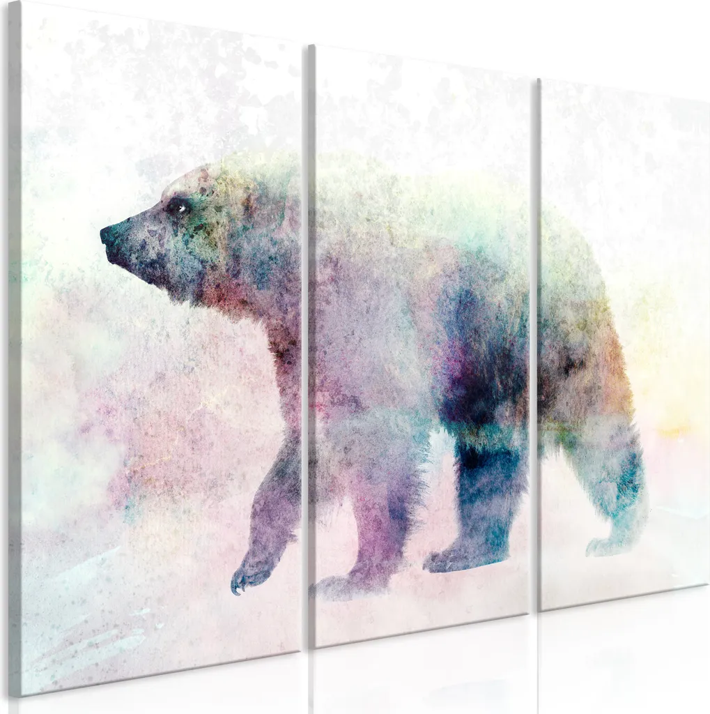 Stampa Fine Art Orso Solitario 60x40 - Quadro 3 Parti g-A-0269-b-e