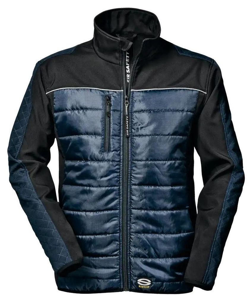 Sir Safety Marmot Herren-Arbeitsjacke wasserabweisend aus Softshell Ripstop-Nylon, M, BLAU/SCHWARZ