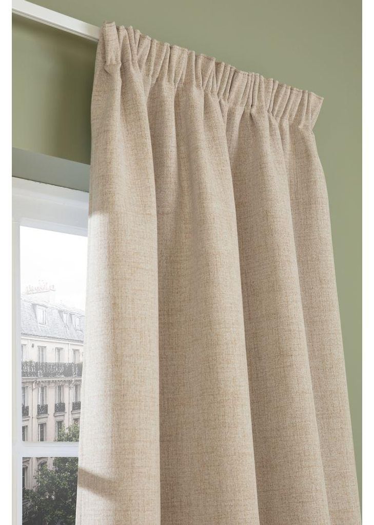MOONDREAM Akustikvorhang 3in1 | Lärmschutz | Thermoisolierung | 100% Verdunkelung | Patentierte Technologie | Faltenband | Beige MC632 | 130B x 26...