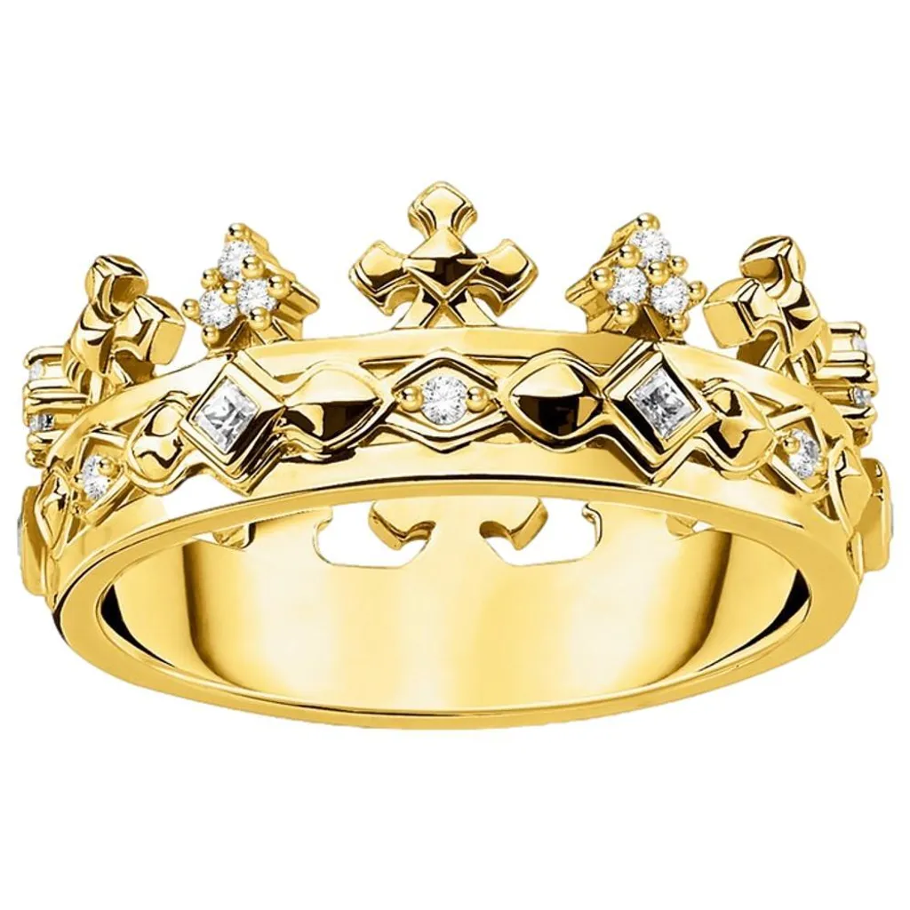 Bague Femme en Argent Doré Thomas Sabo GLAM & SOUL Taille 48 Élégante