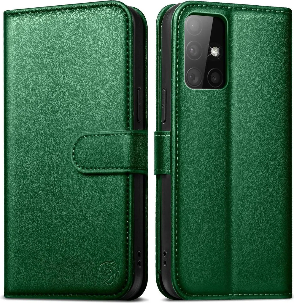 Étui Samsung Galaxy A51 Housse en Cuir Premium Vert Pin Protection Chic